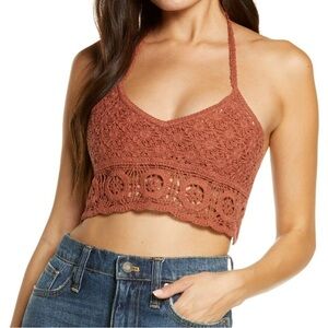 NWT FP Intimately Sydney Crochet Bralette - Canyon Sunset